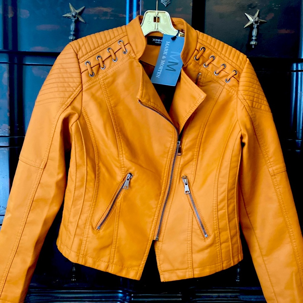 Brand New Faux Leather Jacket! By Mark and Morten.